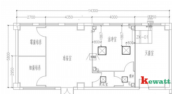 洁净实验室平面布局图