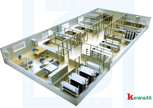 整体实验室3D效果图