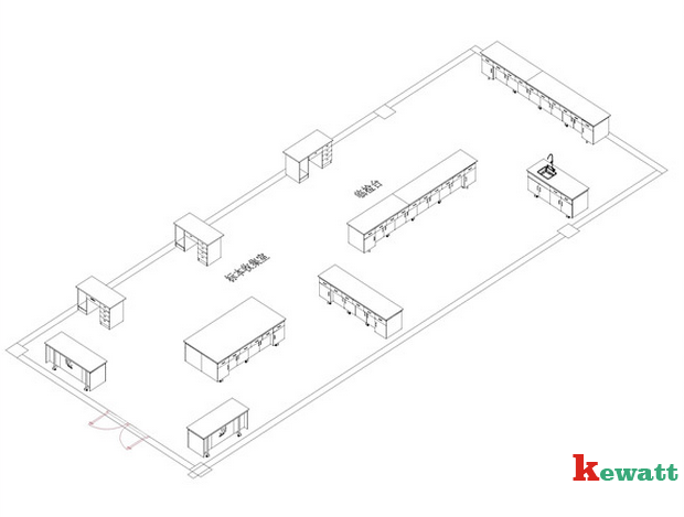 免疫实验室3D设计图