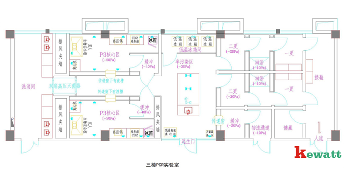 大型PCR扩增实验楼设计图